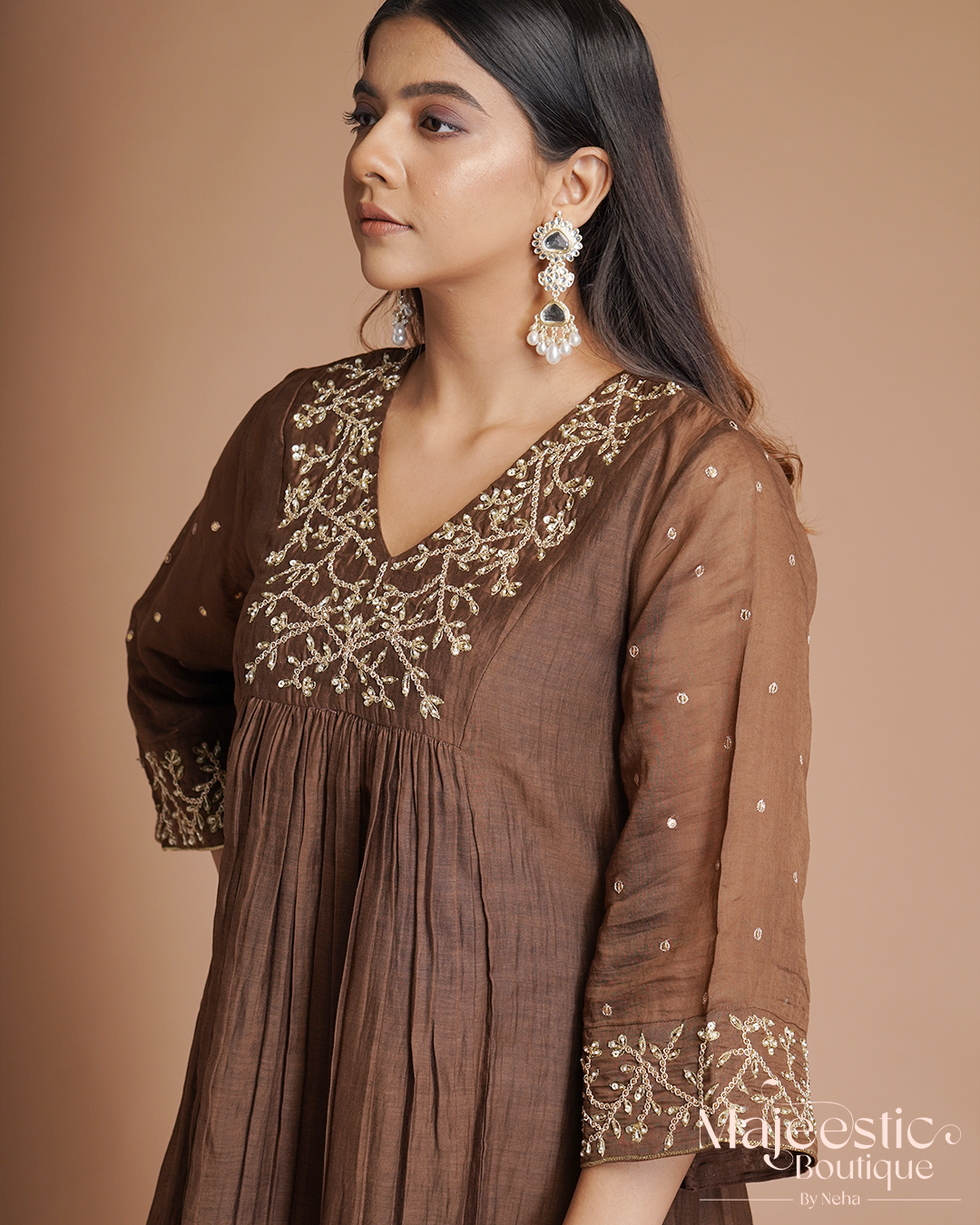 Brown Kurta Set