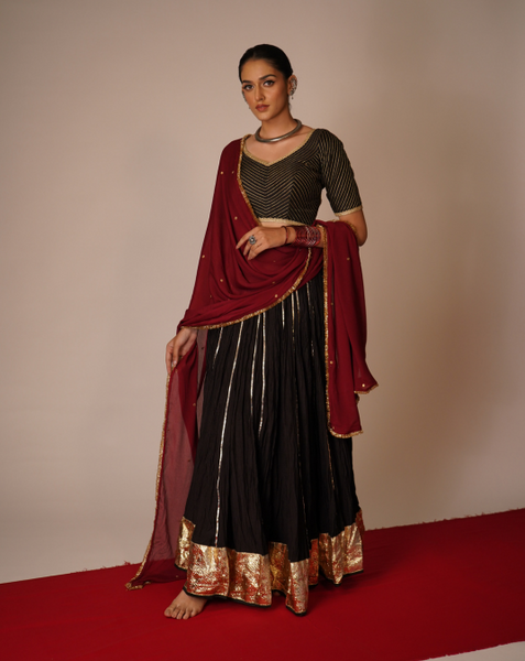 Black Lehenga Set