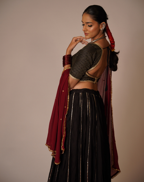 Black Lehenga Set