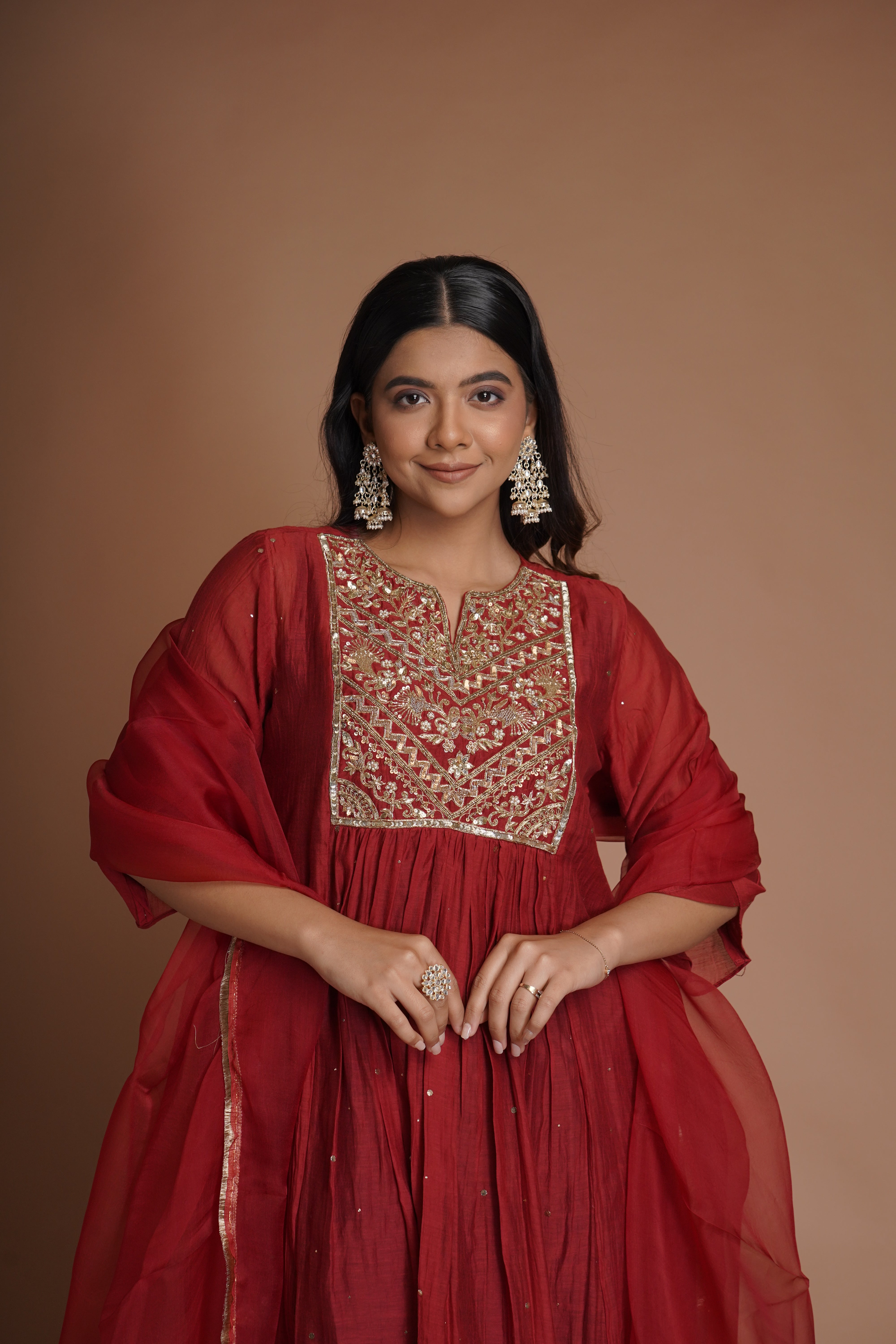 Maroon Kurta Set