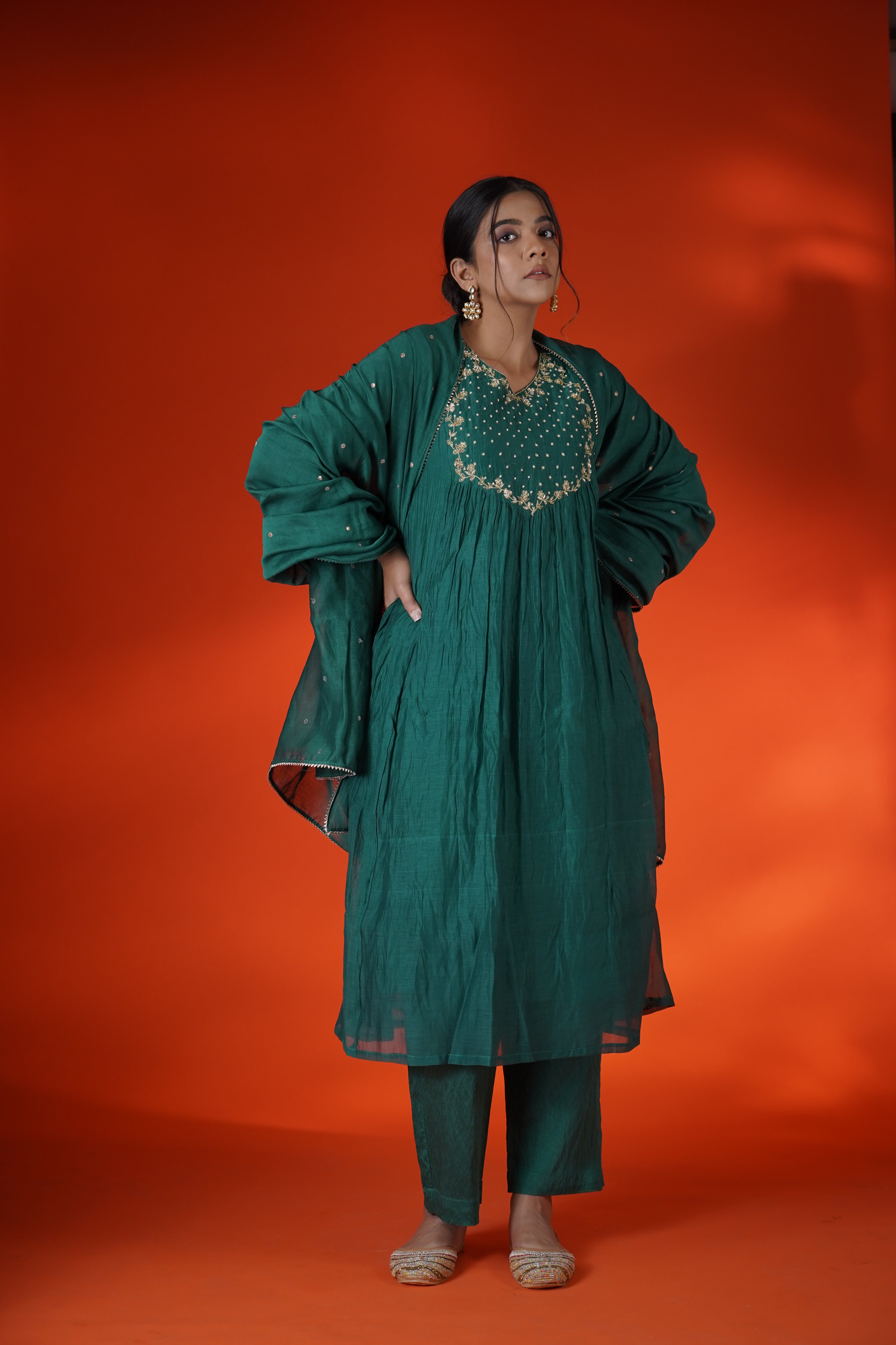 Emerald Green Kurta Set