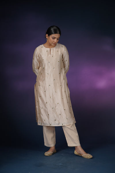 Ivory Grey Kurta Set
