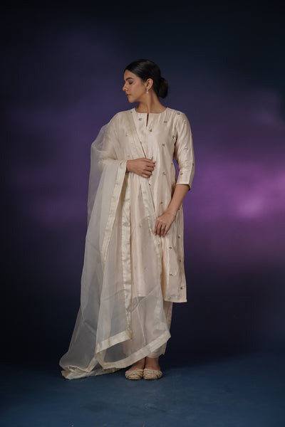 Ivory Grey Kurta Set