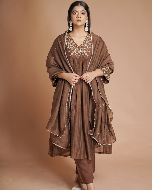 Brown Kurta Set