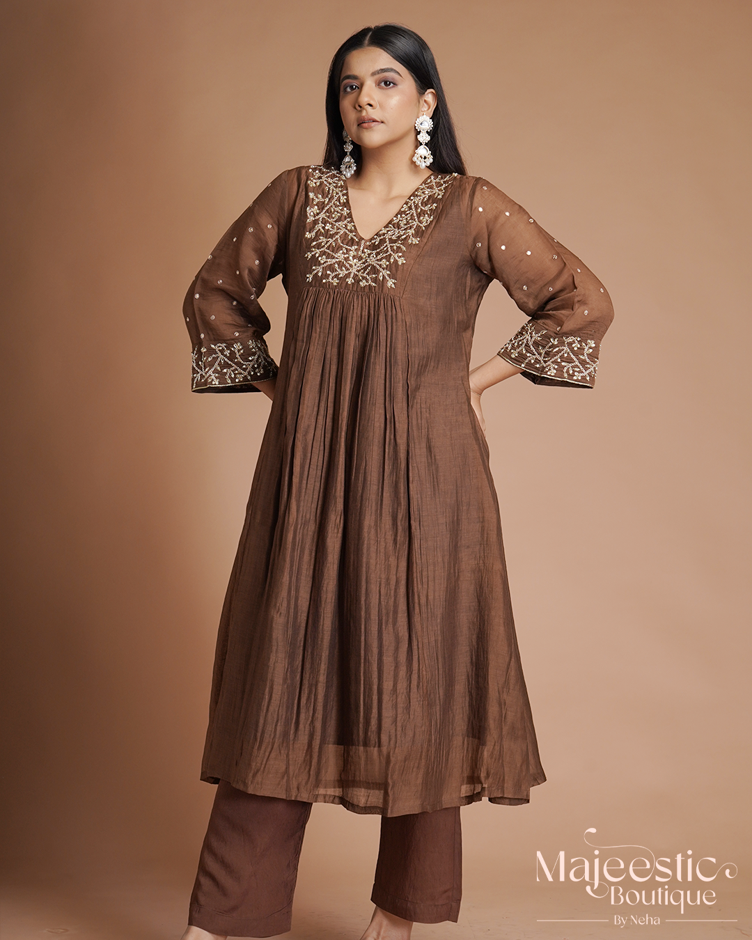 Brown Kurta Set