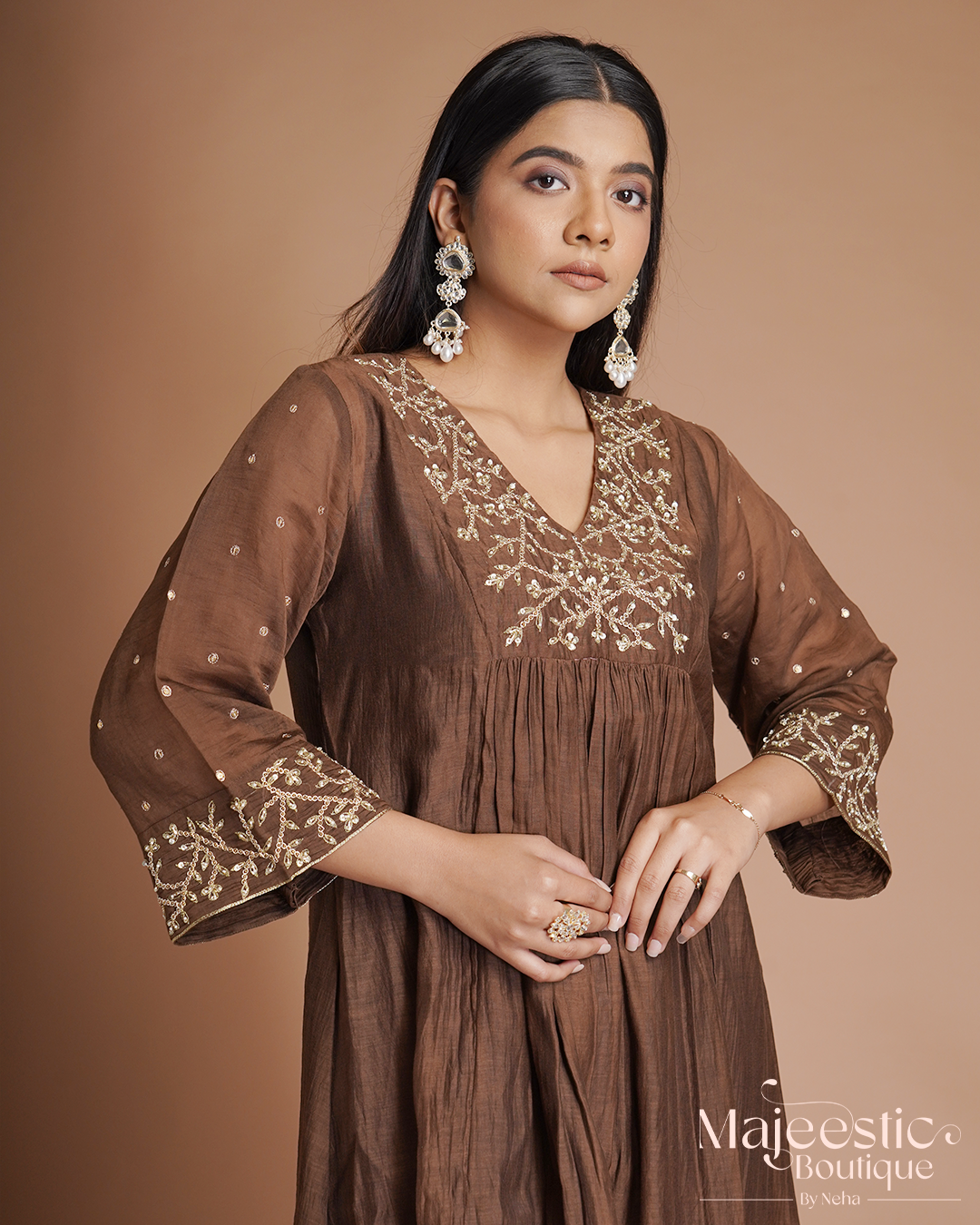 Brown Kurta Set