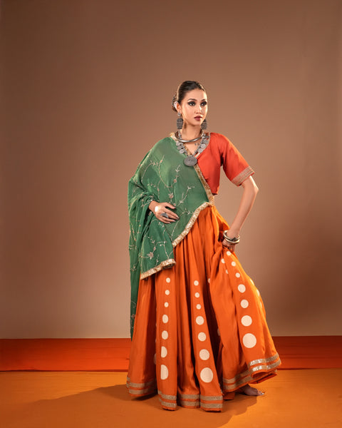 Geruaa Lehenga Set