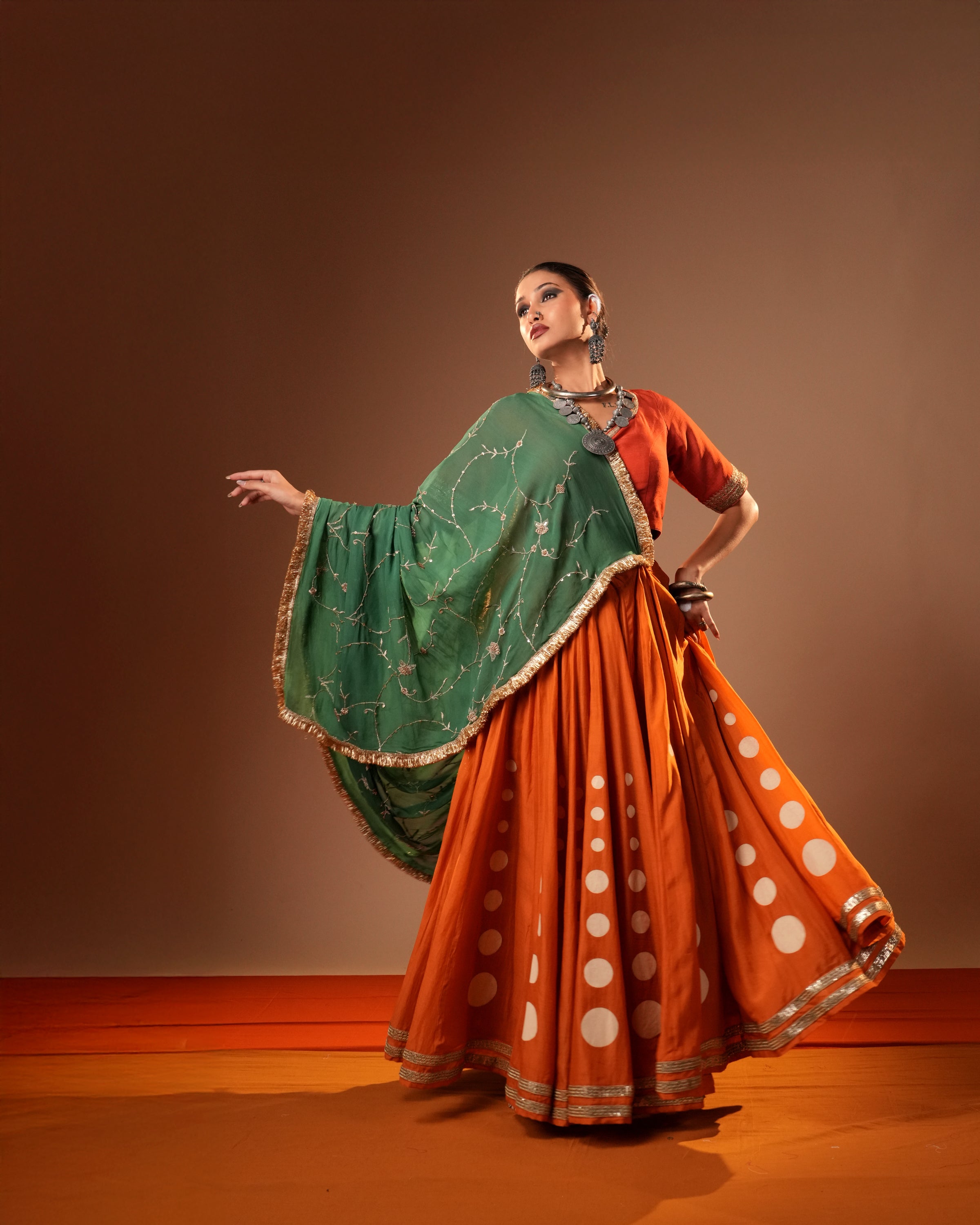 Geruaa Lehenga Set