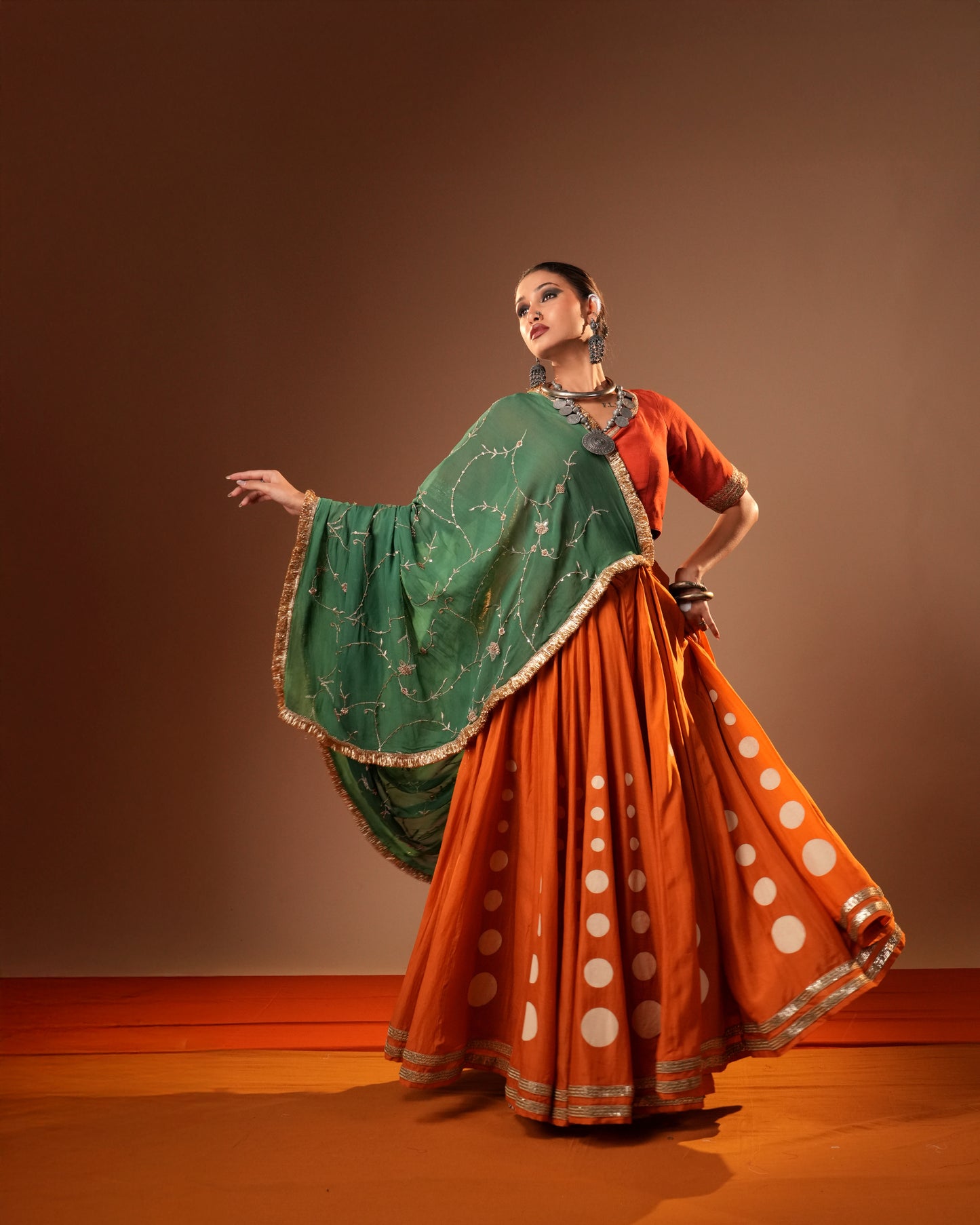 Geruaa Lehenga Set