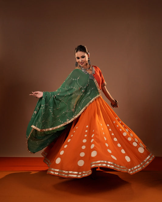 Geruaa Lehenga Set