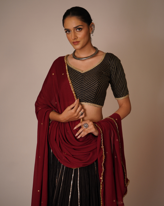 Black Lehenga Set