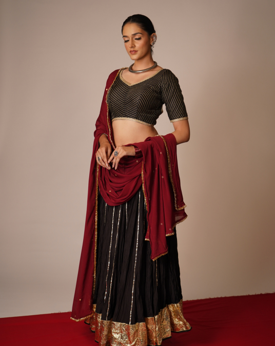 Black Lehenga Set