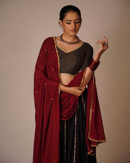 Black Lehenga Set