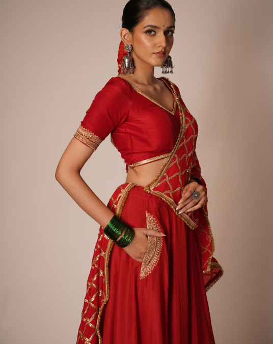 Red Lehenga Set