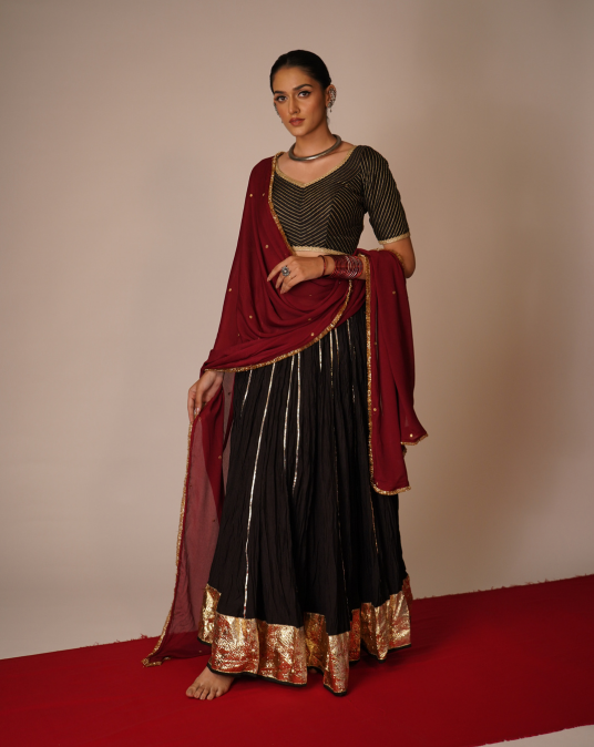 Black Lehenga Set