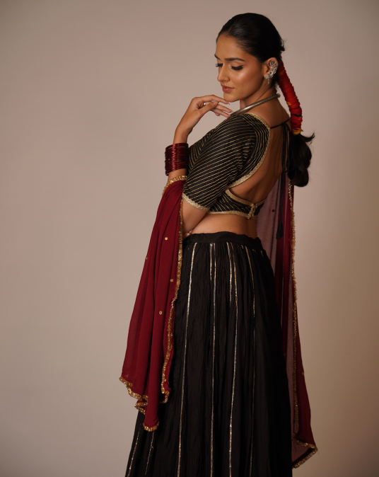 Black Lehenga Set