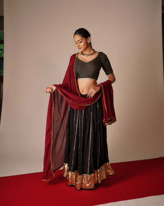 Black Lehenga Set