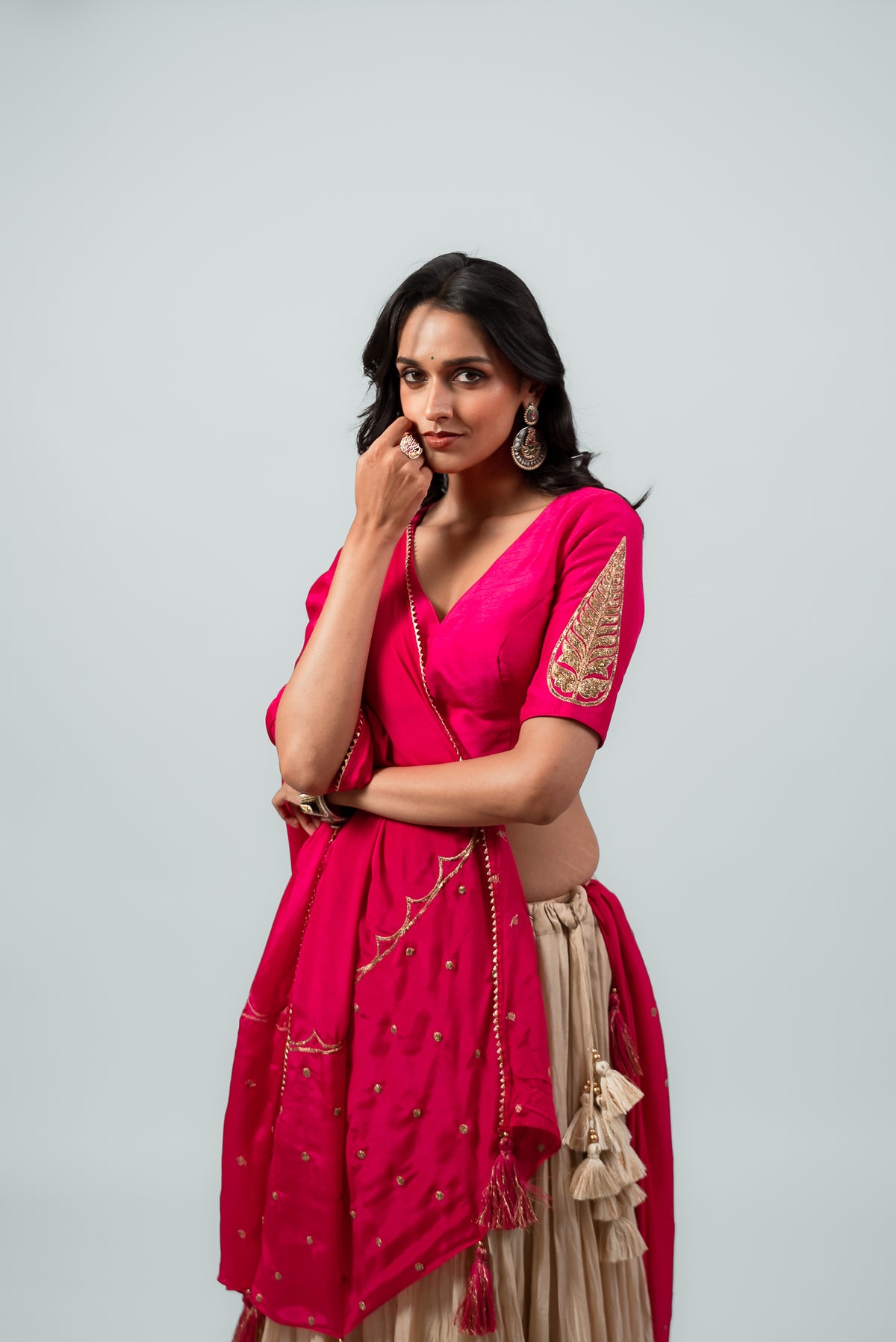 Gulabi Lehenga Set