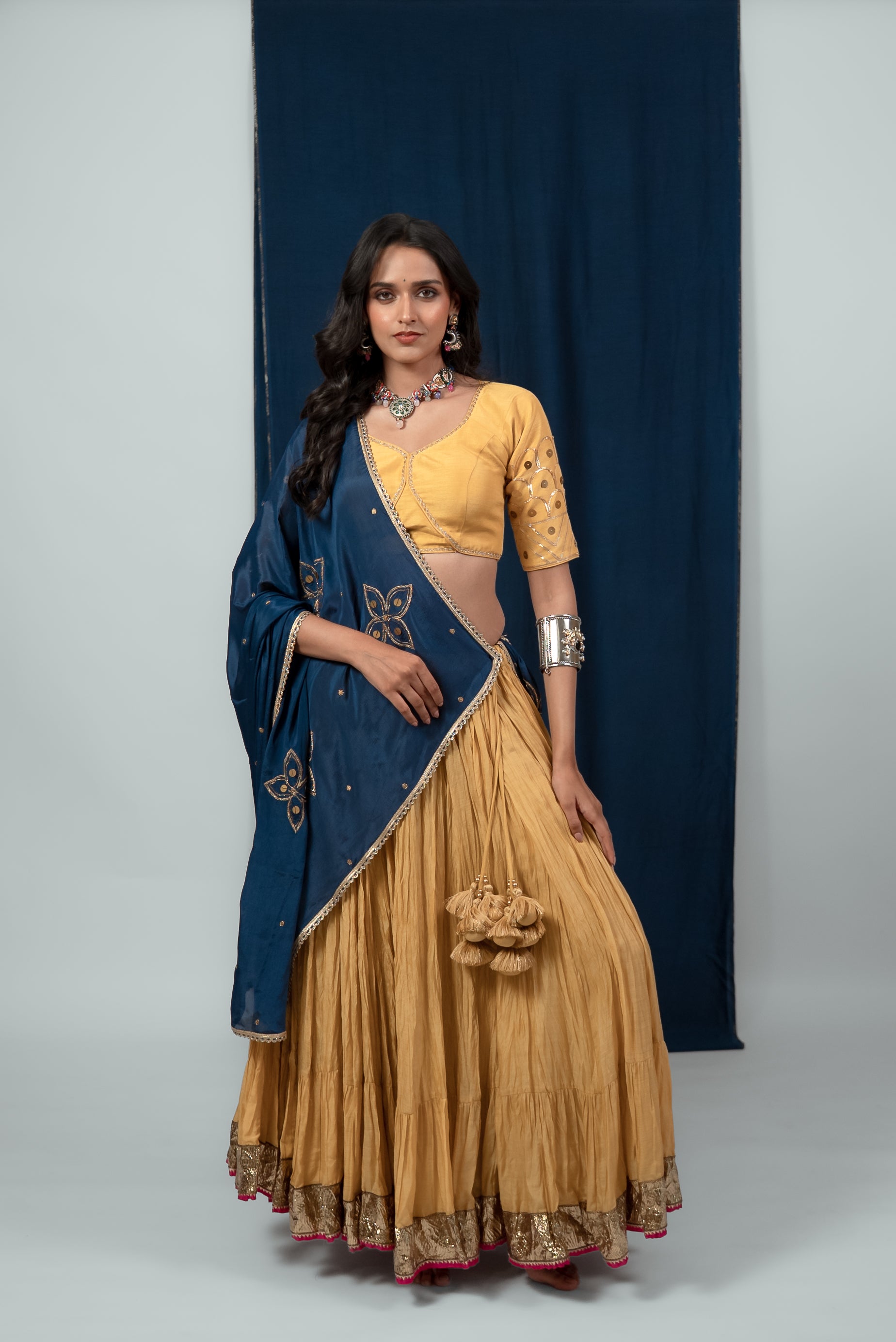 Sunheri Lehenga Set