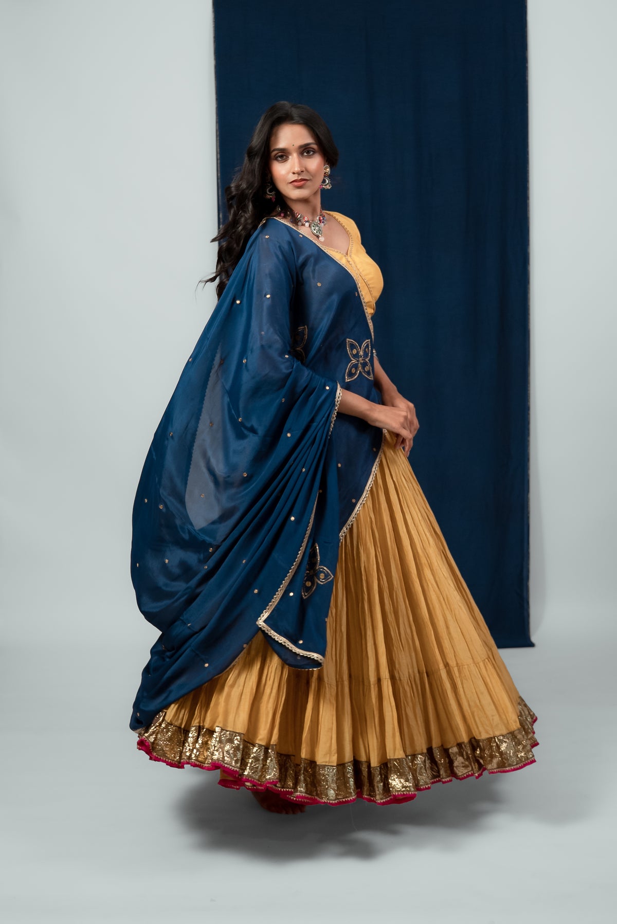 Sunheri Lehenga Set