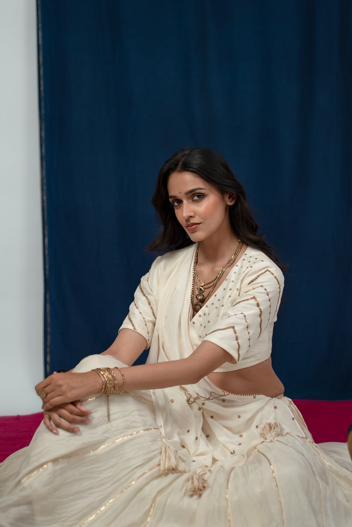 Saphed Lehenga Set