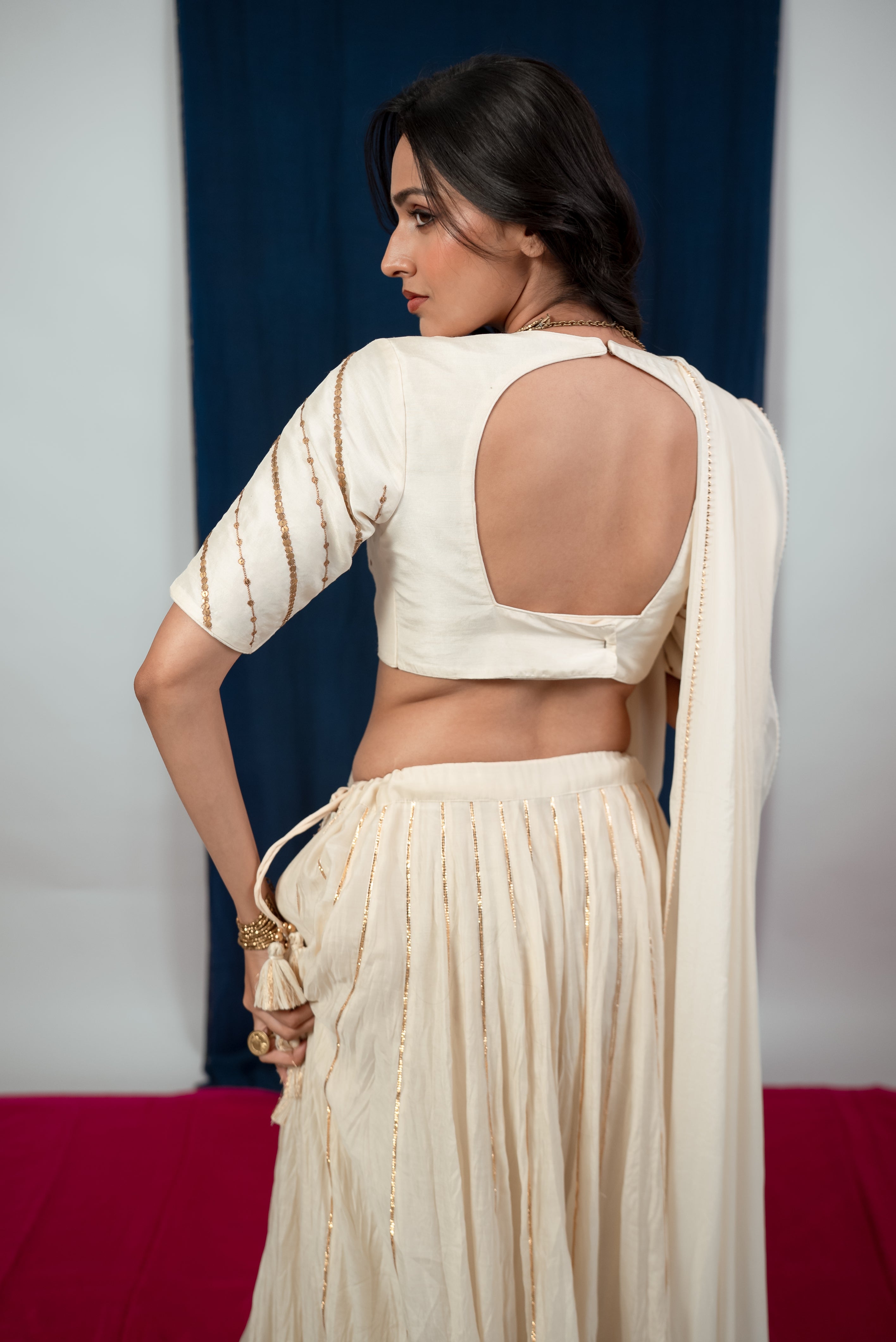 Saphed Lehenga Set