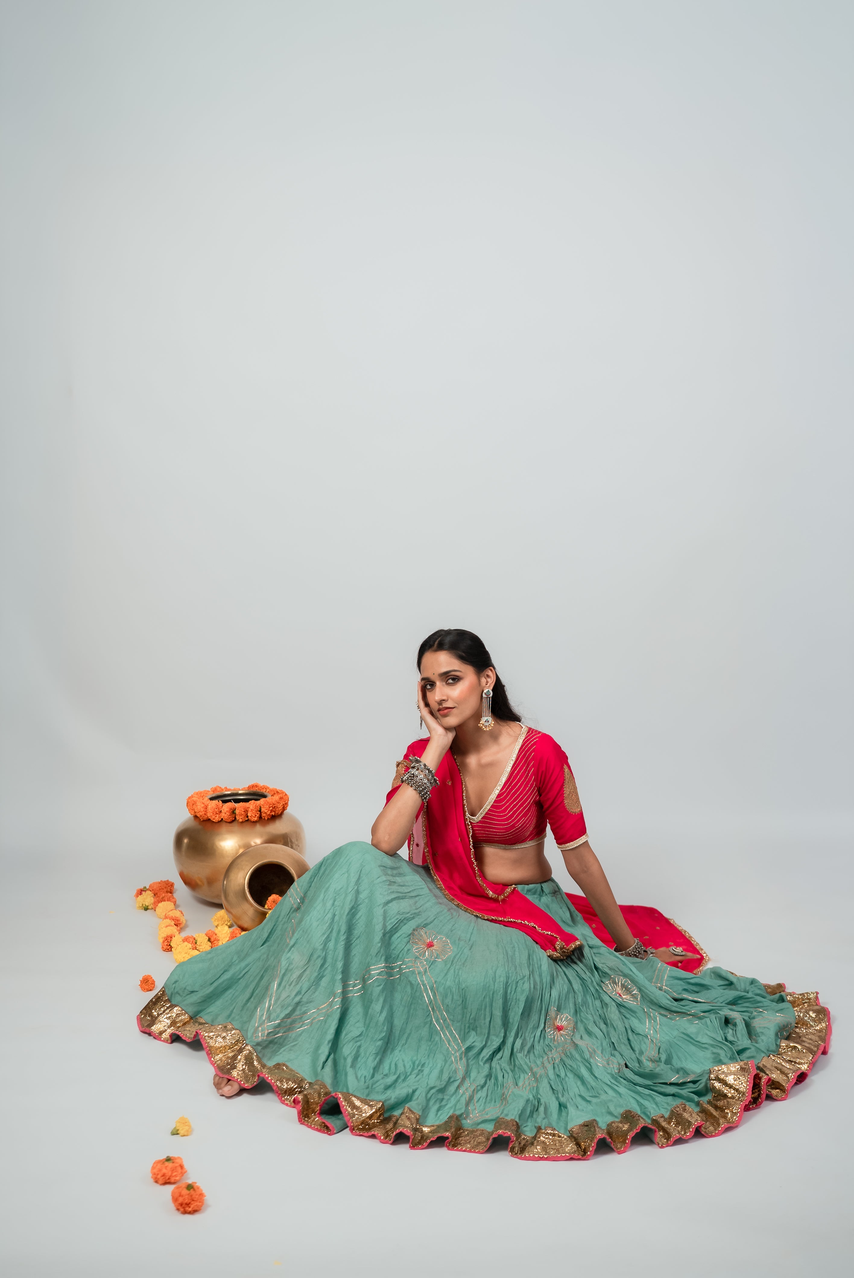 Satrangi Lehenga Set