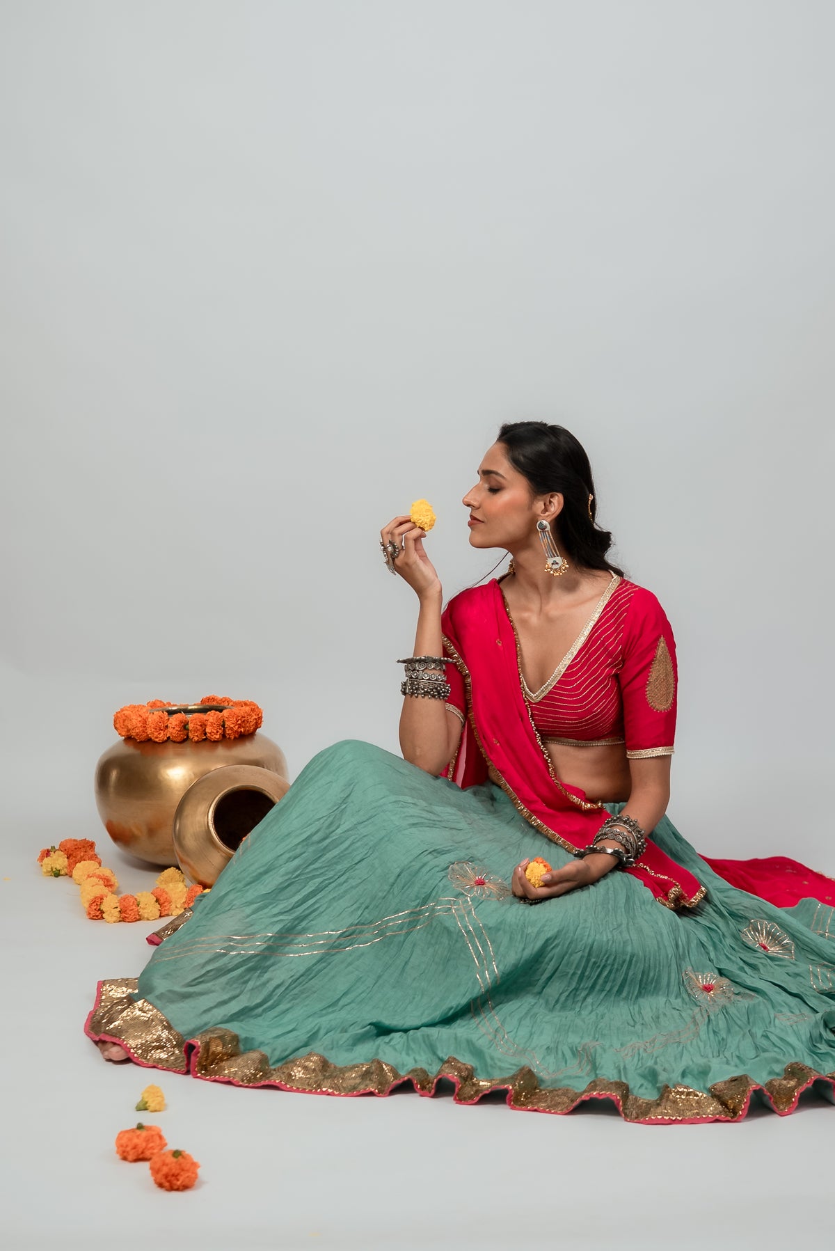 Satrangi Lehenga Set