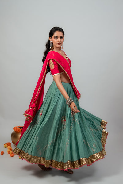 Satrangi Lehenga Set