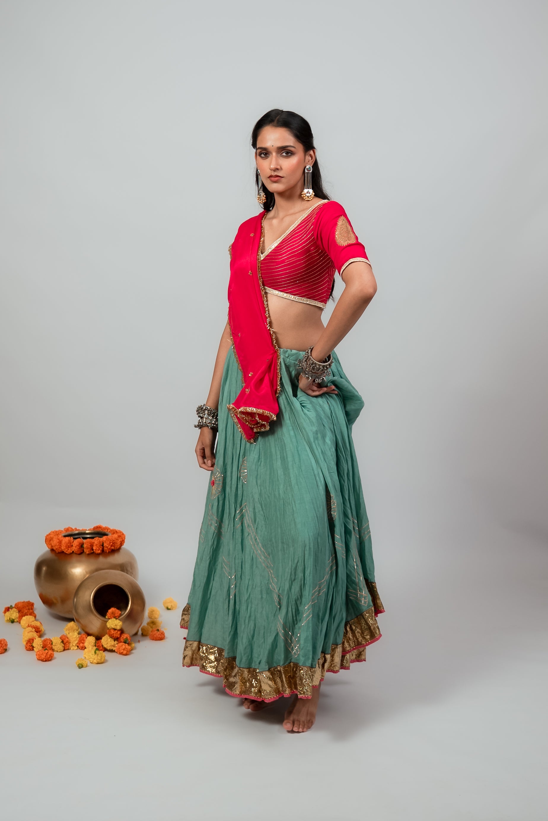 Satrangi Lehenga Set