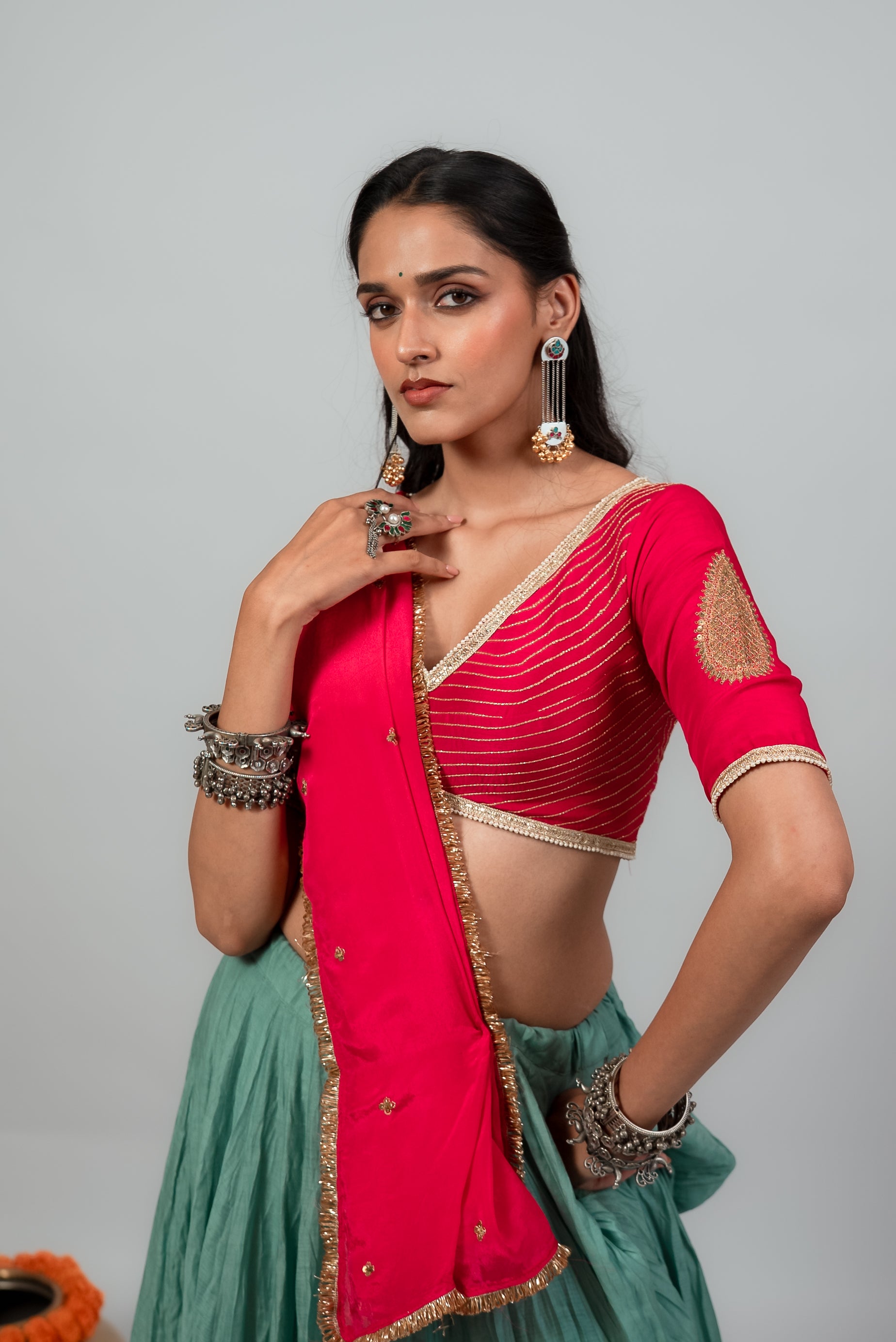 Satrangi Lehenga Set