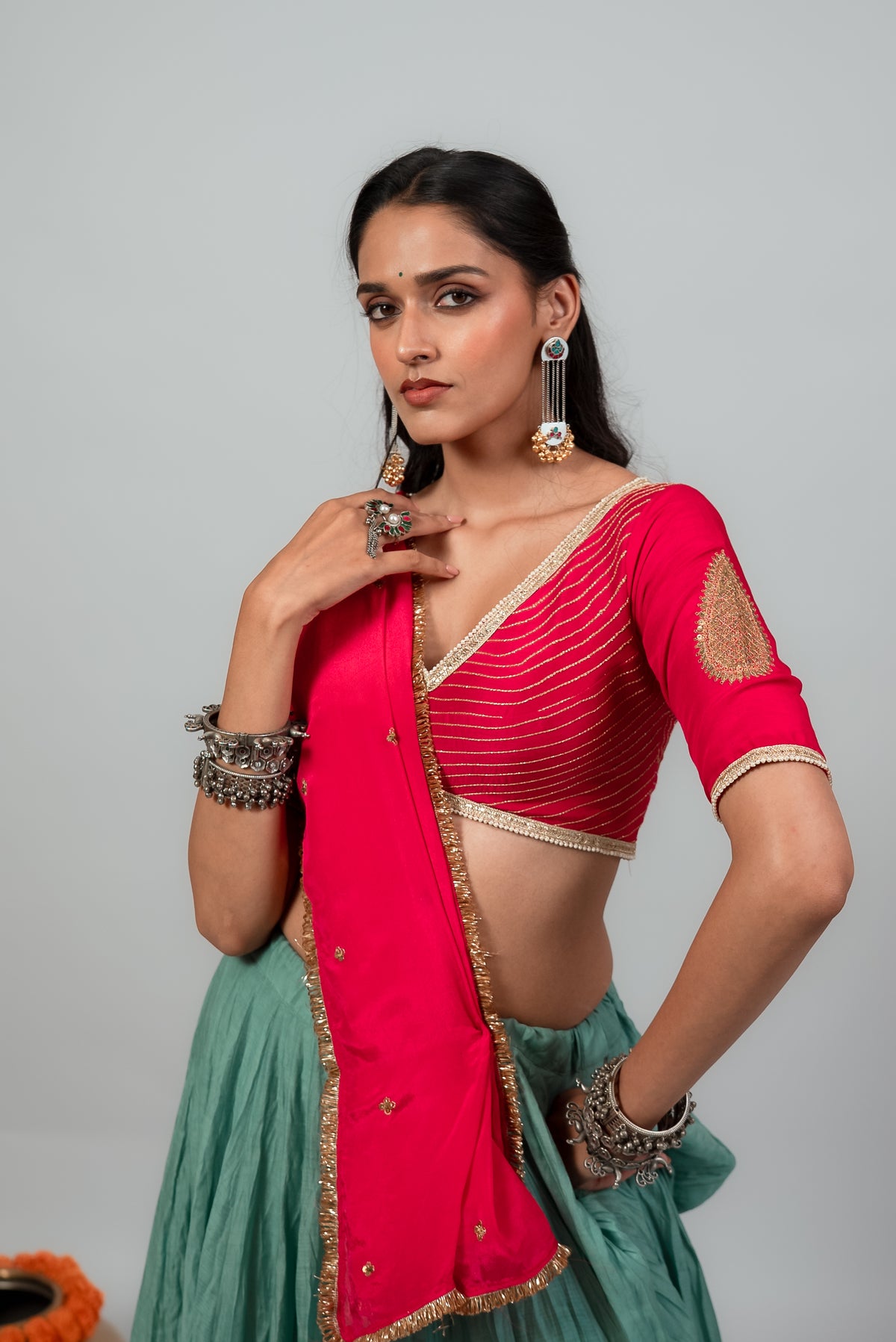 Satrangi Lehenga Set