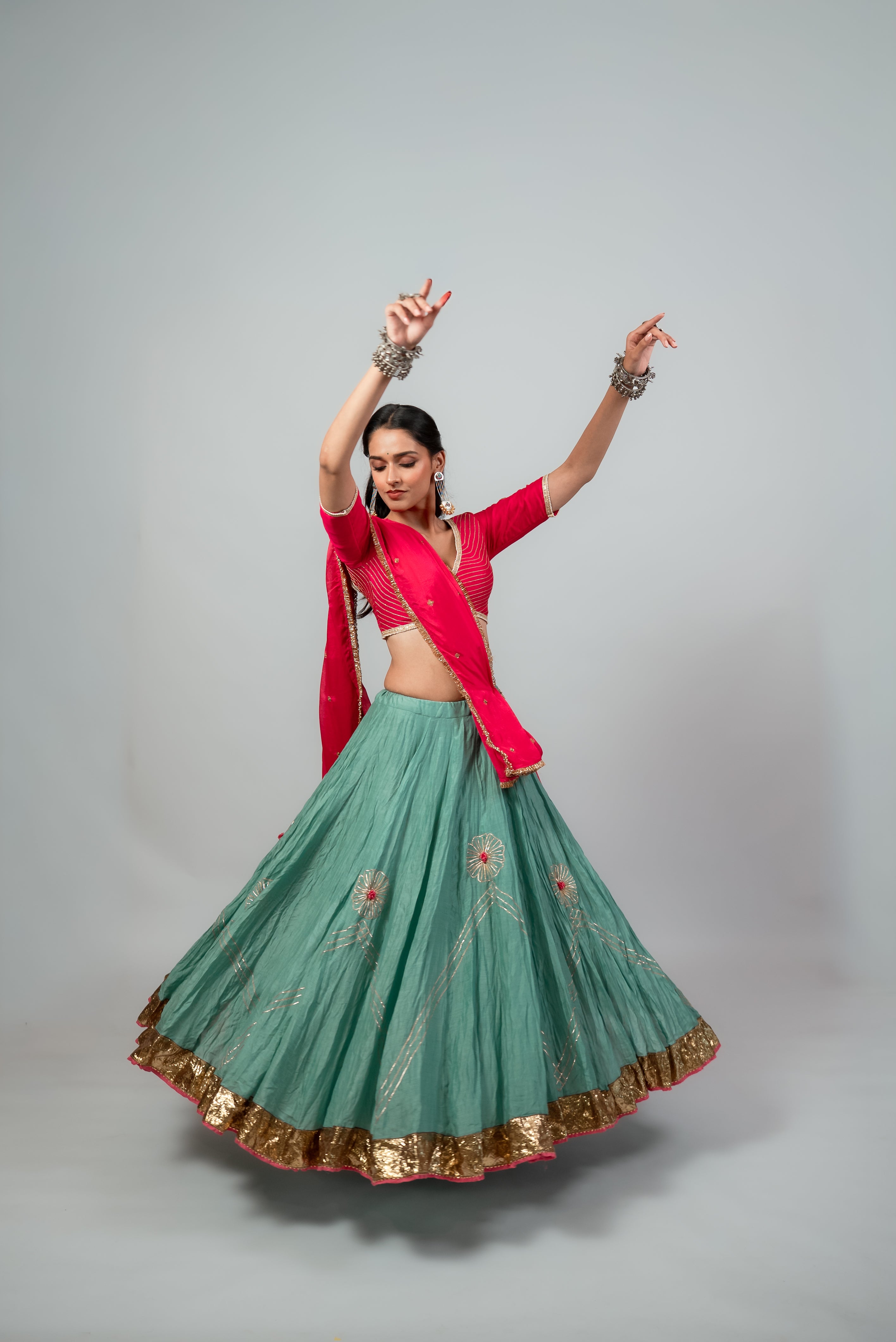 Satrangi Lehenga Set