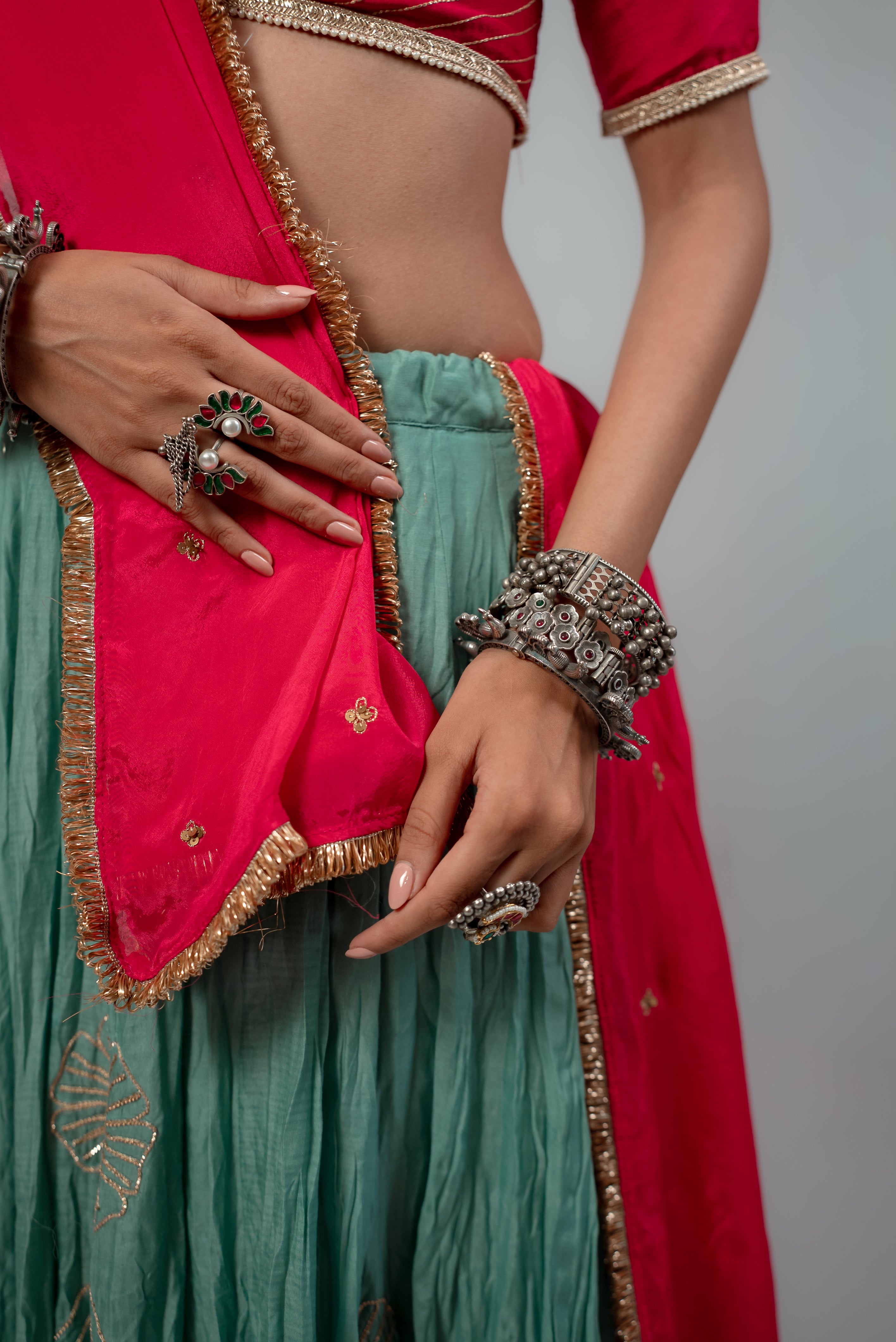 Satrangi Lehenga Set