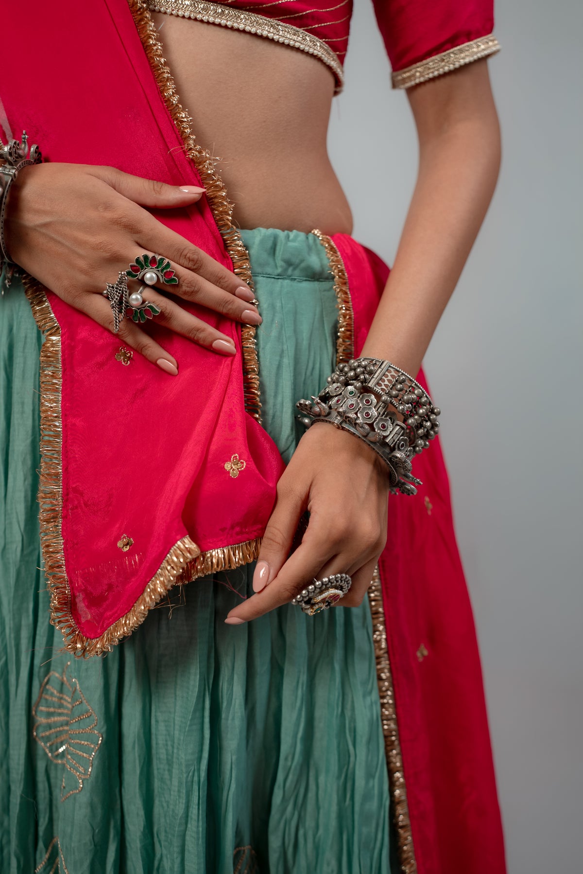 Satrangi Lehenga Set