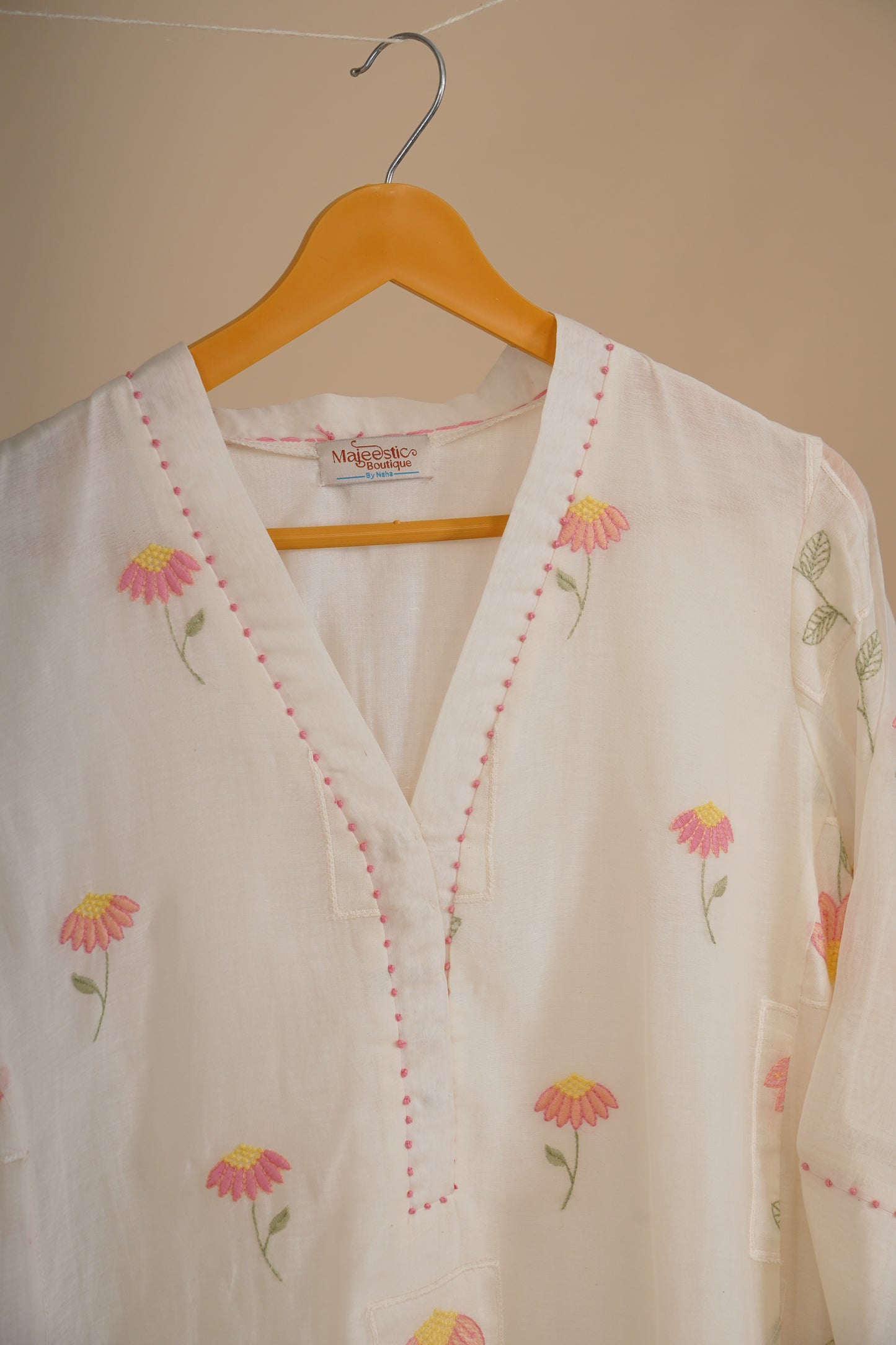 Ivory A-line Kurta