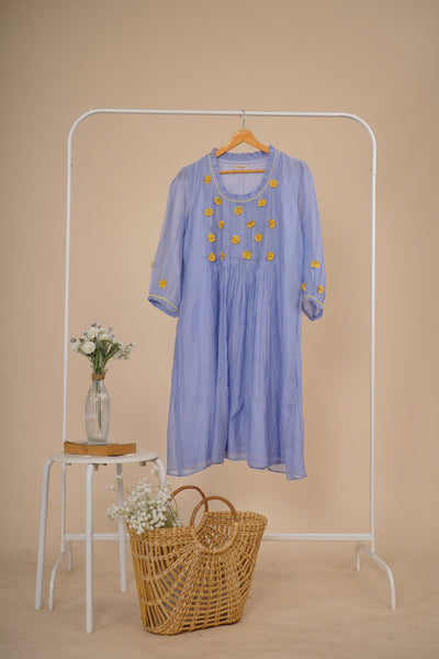 Lilac Pleated Dress