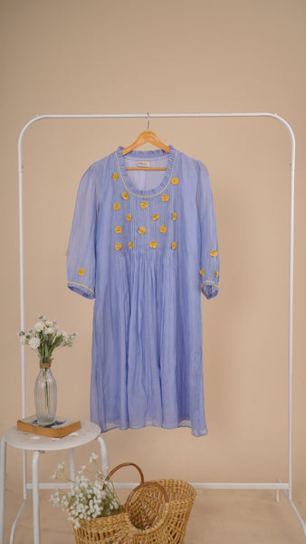 Lilac Pleated Dress