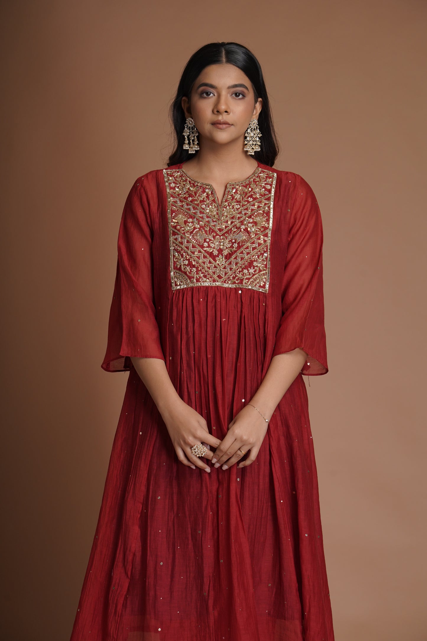 Maroon Kurta Set