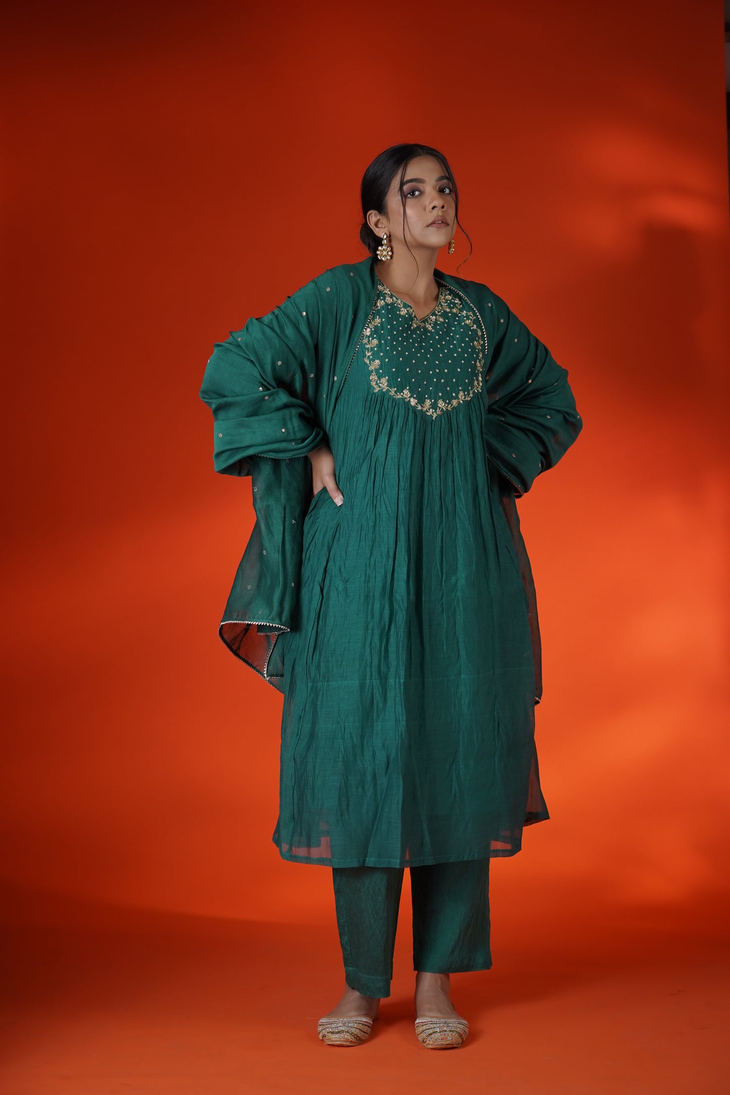Emerald Green Kurta Set