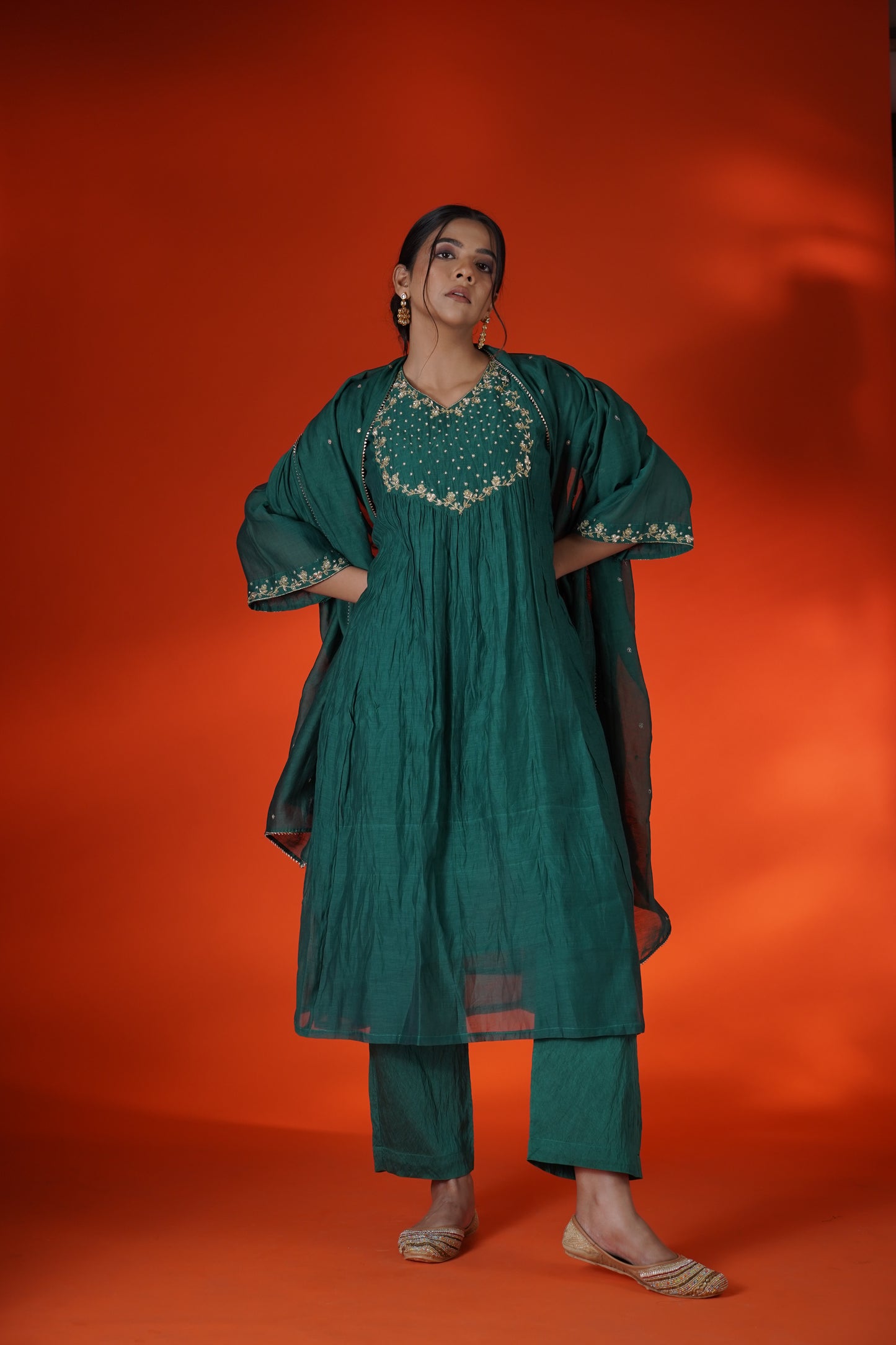 Emerald Green Kurta Set