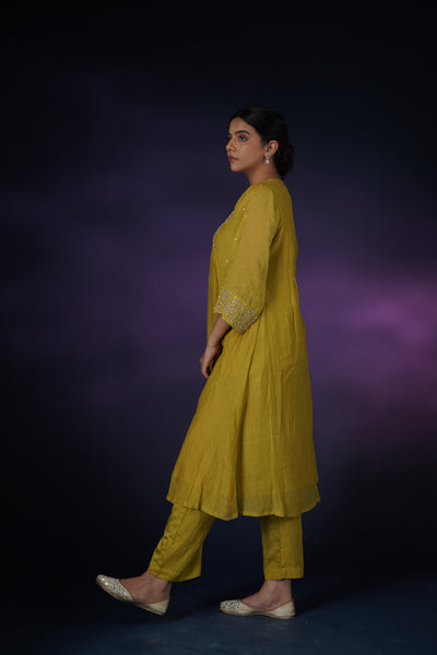 Lime Yellow Kurta Set