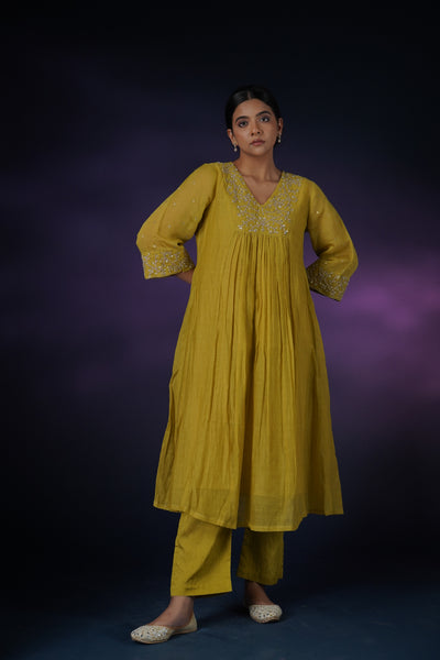 Lime Yellow Kurta Set