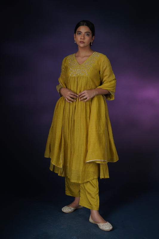 Lime Yellow Kurta Set
