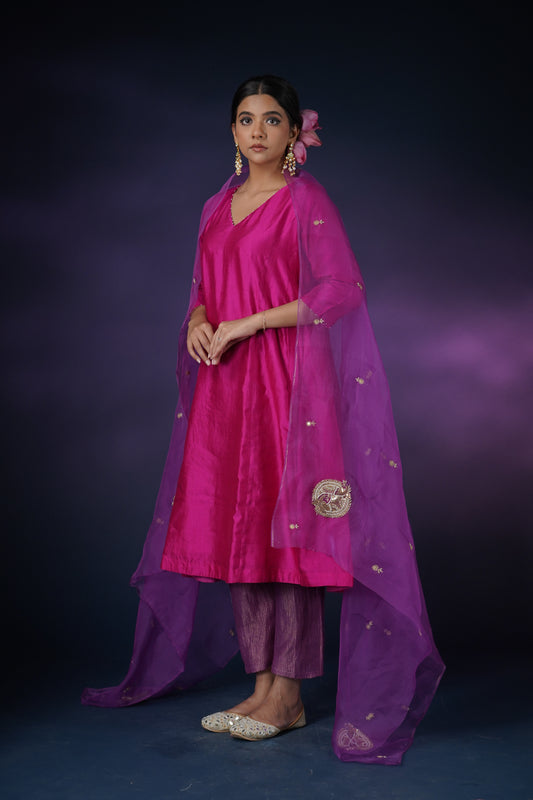 Hot Pink Kurta Set