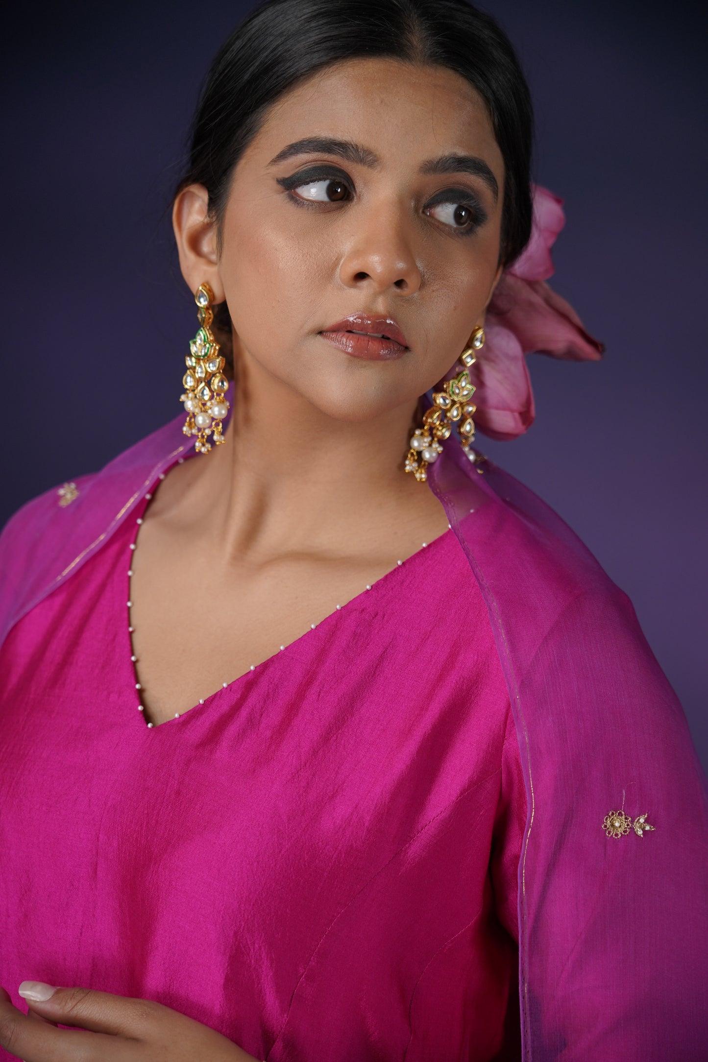 Hot Pink Kurta Set