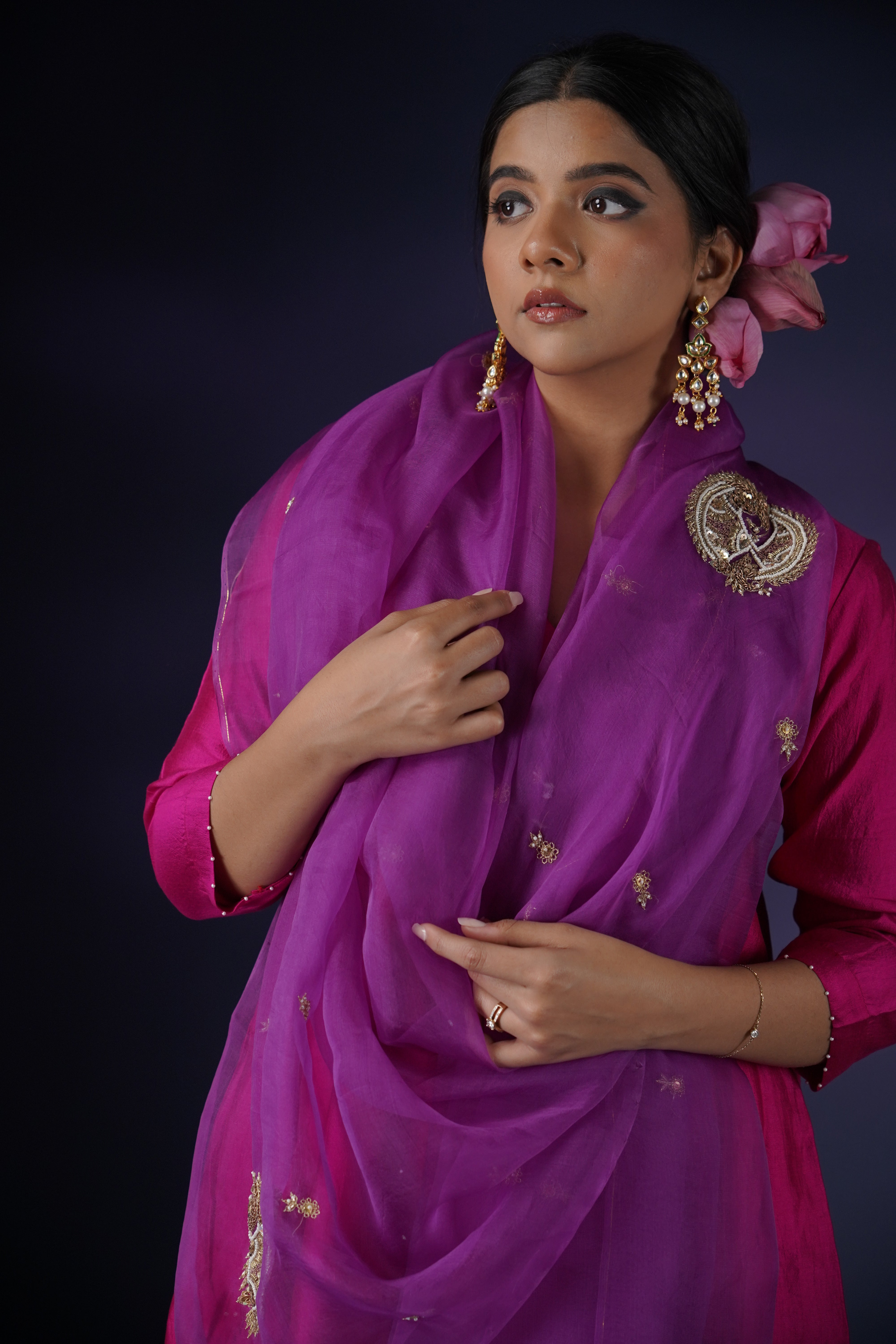Hot Pink Kurta Set