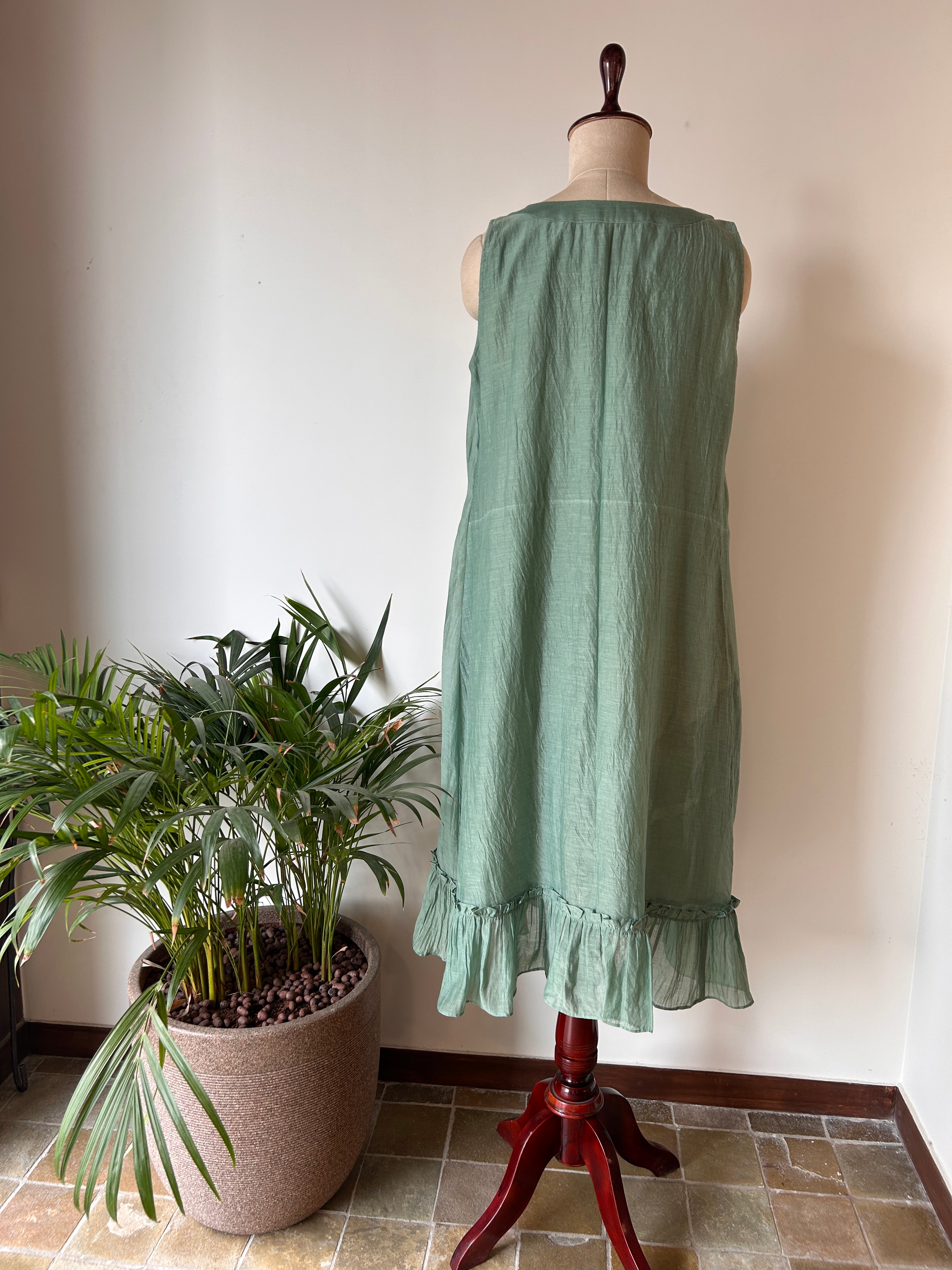 Sage Frill Dress