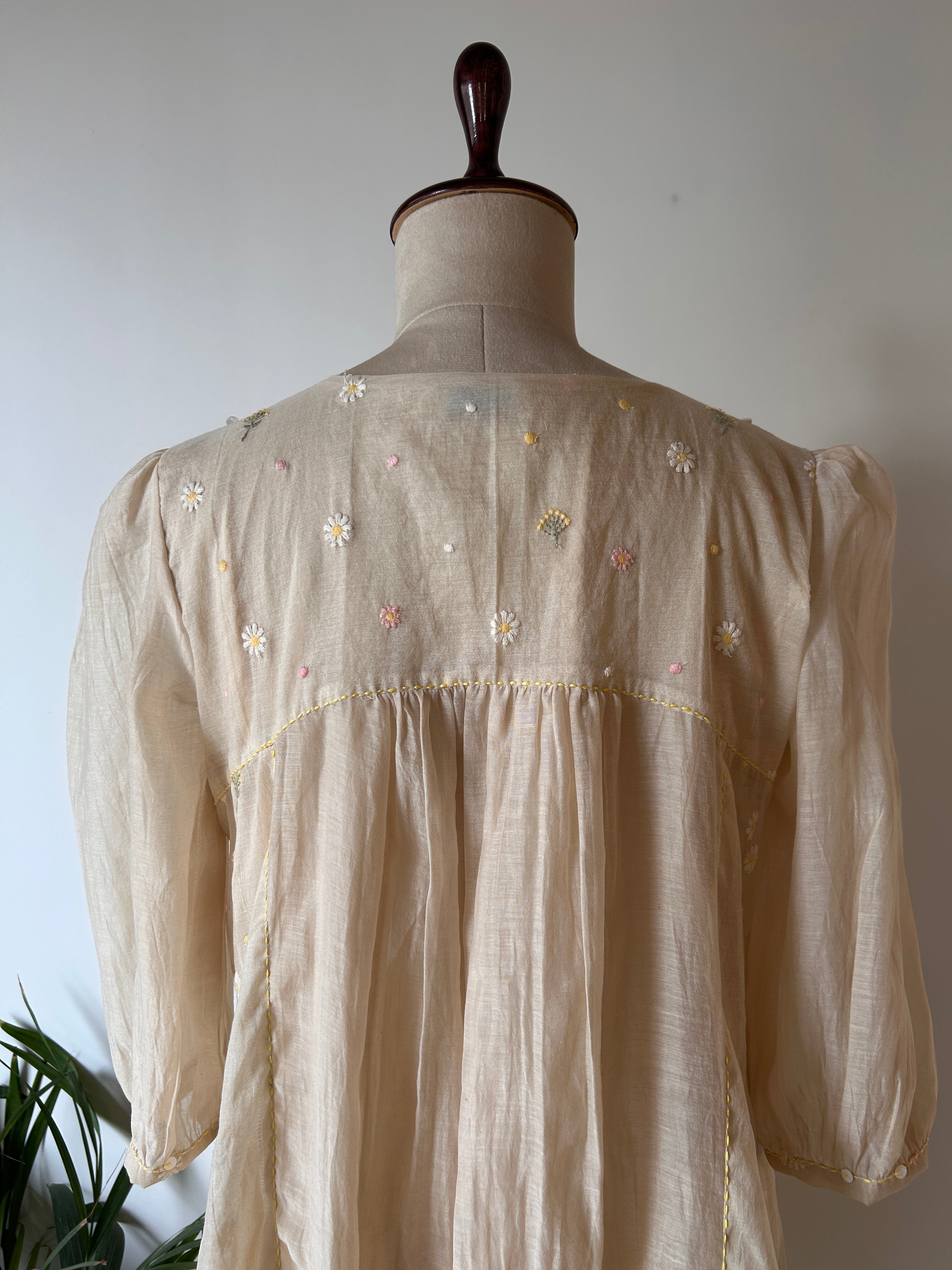 Beige Floral Dress