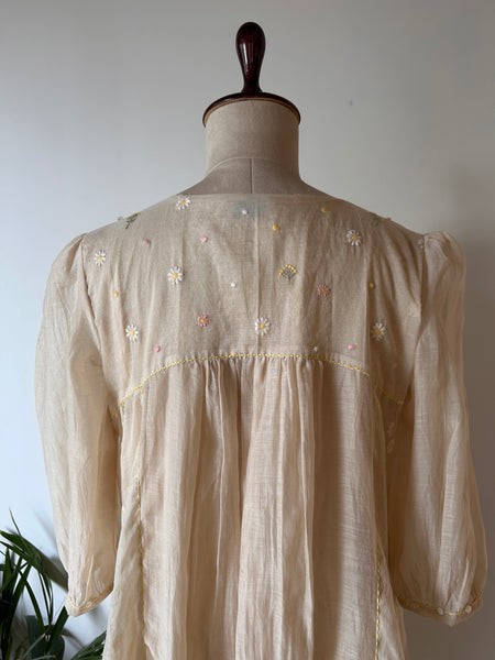 Beige Floral Dress